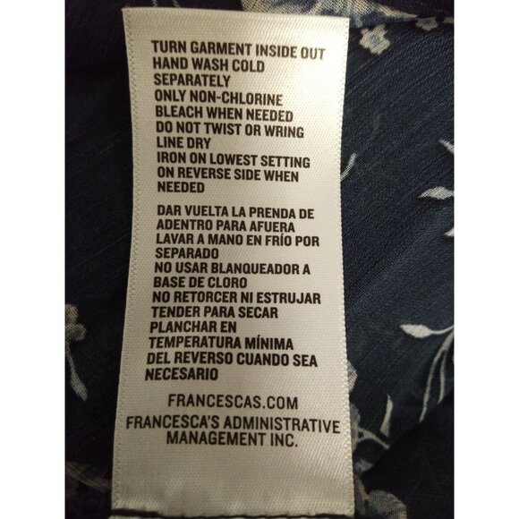 Audrey Parks Junior's Blue White Floral Midi Dress from Francesca's Size Small - Picture 7 of 7